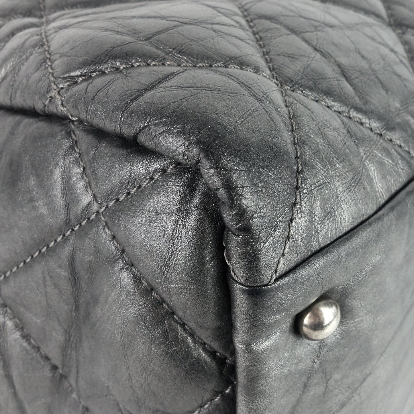 Chanel Pondichery Aged Calfskin Leather Tote Bag