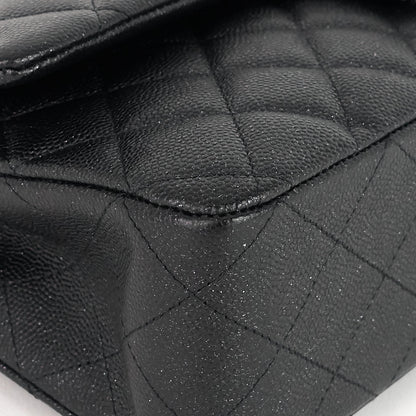 Chanel Double Flap Quilted Caviar Leather Bag