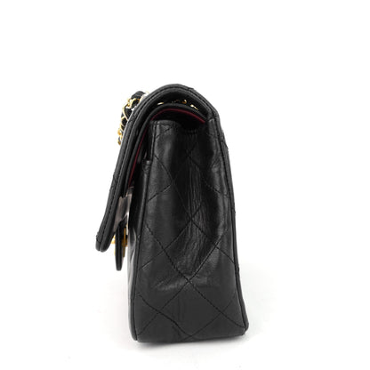 Chanel Double Flap Quilted Lambskin Leather Bag