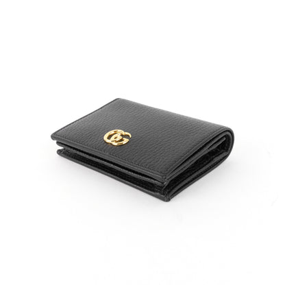 Gucci Marmont Pebbled Calfskin Card Case