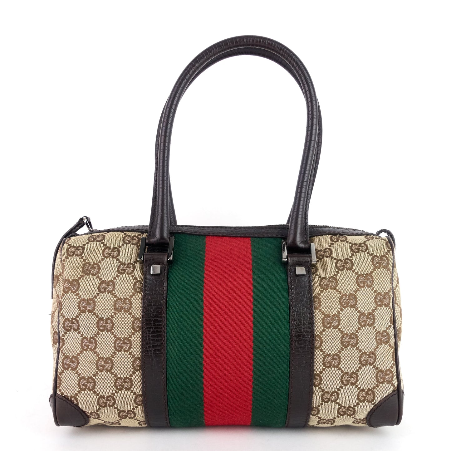 Gucci Vintage Small GG Canvas Boston Bag