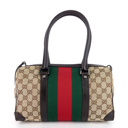 Gucci Vintage Small GG Canvas Boston Bag