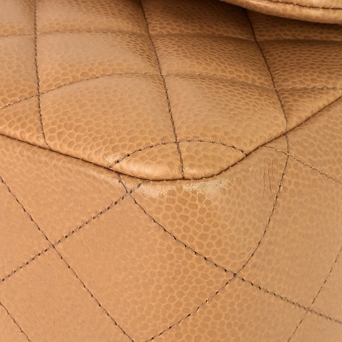Chanel Double Flap Quilted Caviar Leather Bag