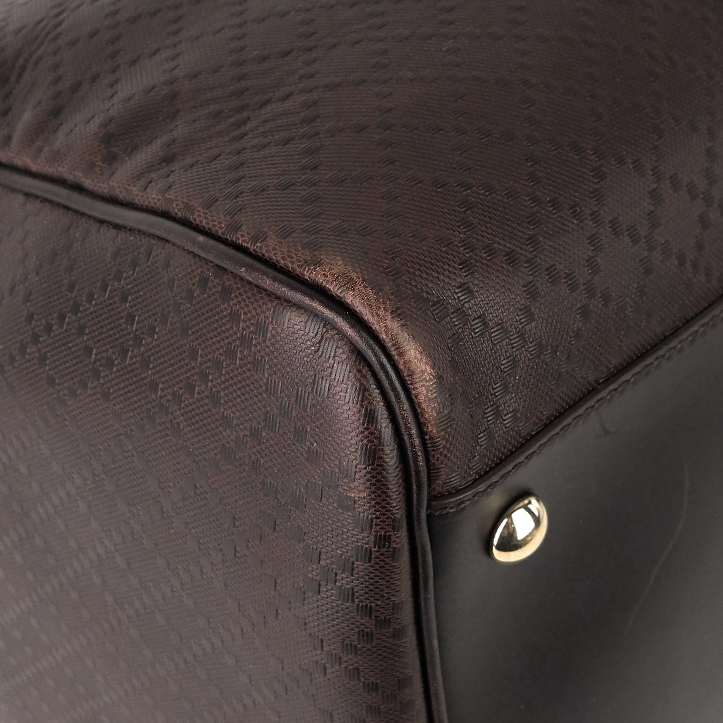 Gucci Bright Diamante Leather Carry-On Duffle Bag