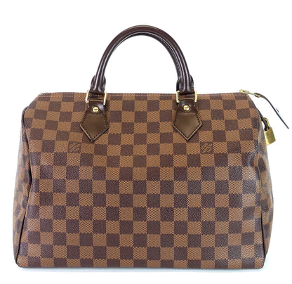 Louis Vuitto Speedy 30 Damier Ebene Canvas Bag