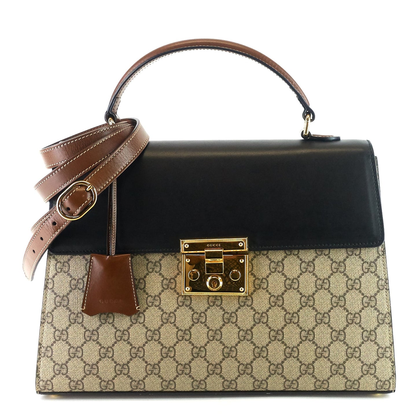 Gucci Padlock Supreme Monogram Canvas Top Handle Medium Bag