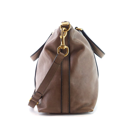 Gucci Rania Web Leather Top Handle Medium Bag