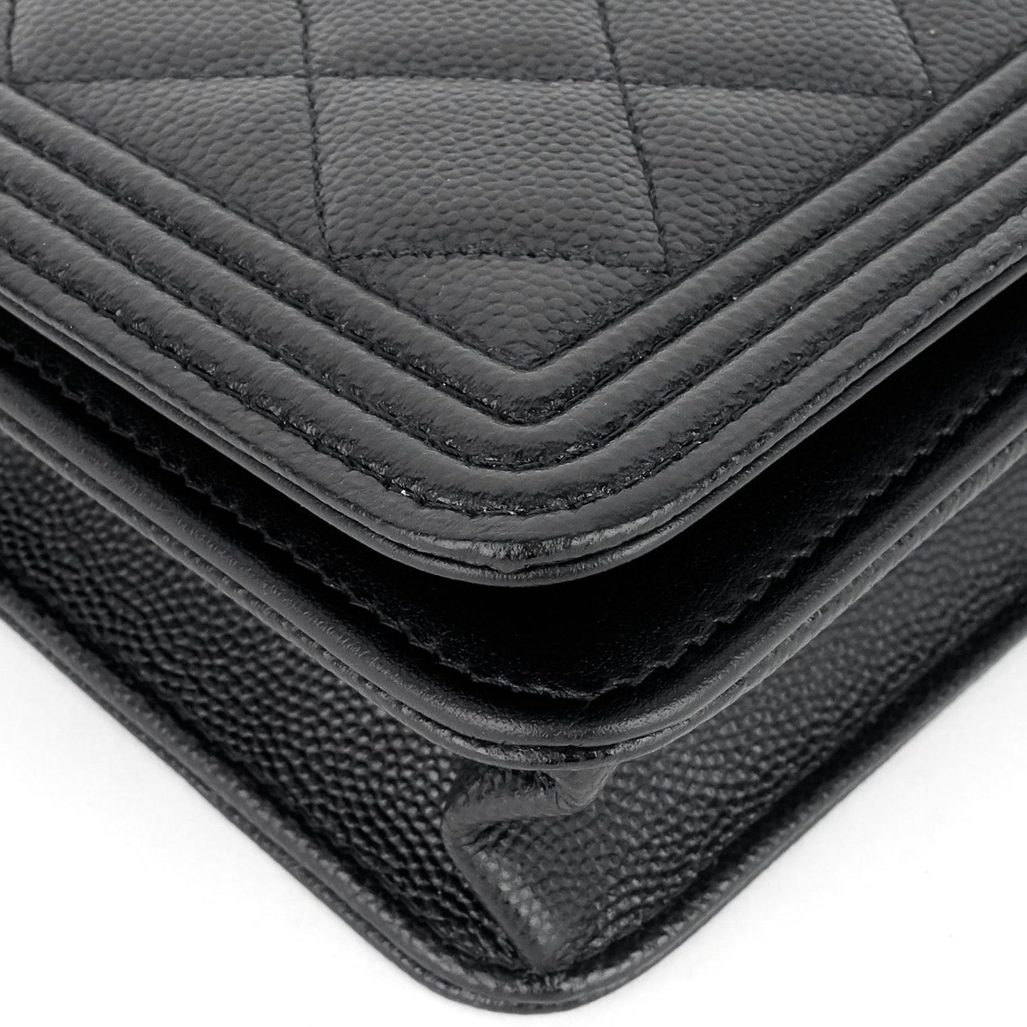 Chanel Boy Caviar Leather Wallet on Chain Bag