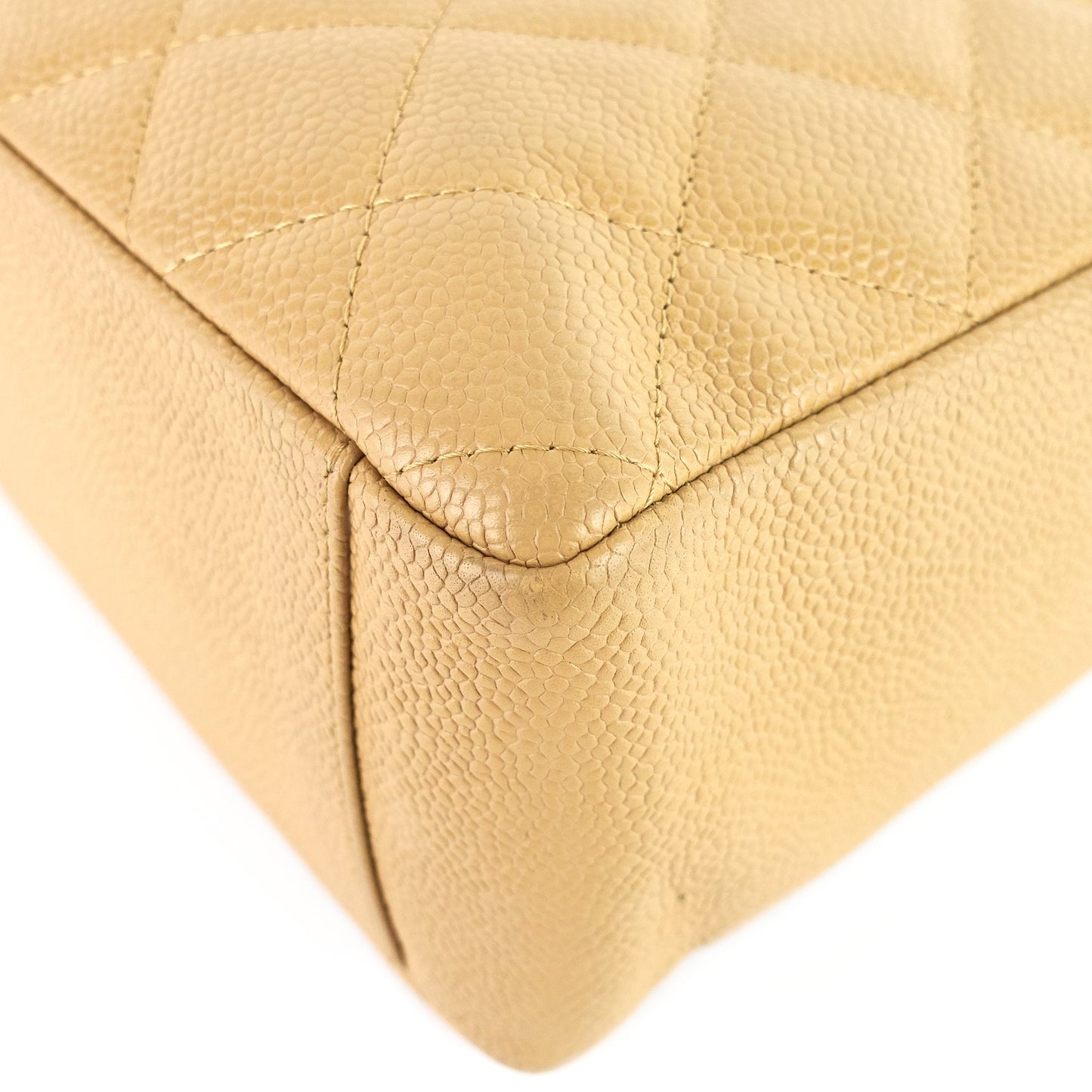 Chanel Petite Shopping Tote Quilted Caviar Leather Bag
