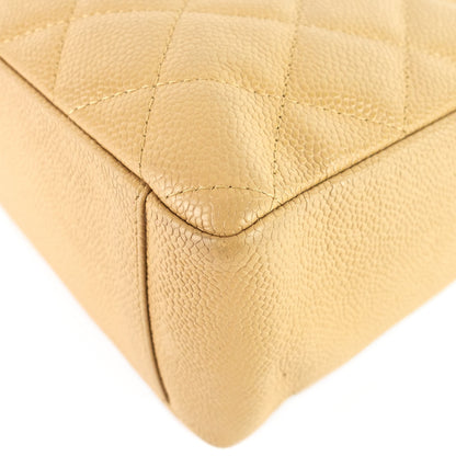 Chanel Petite Shopping Tote Quilted Caviar Leather Bag