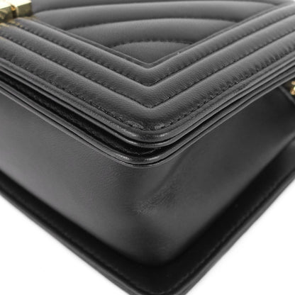 Chanel Boy Medium Chevron Quilted Calfskin Leather Bag
