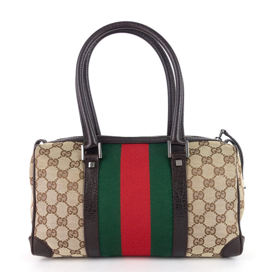 Gucci Vintage Small GG Canvas Boston Bag