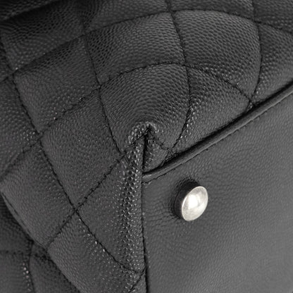 Chanel CC Coco Small Caviar and Lizard-Embossed Calfskin Top Handle Bag