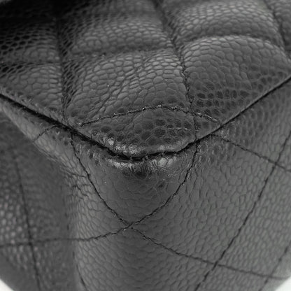 Chanel Double Flap Quilted Caviar Leather Bag