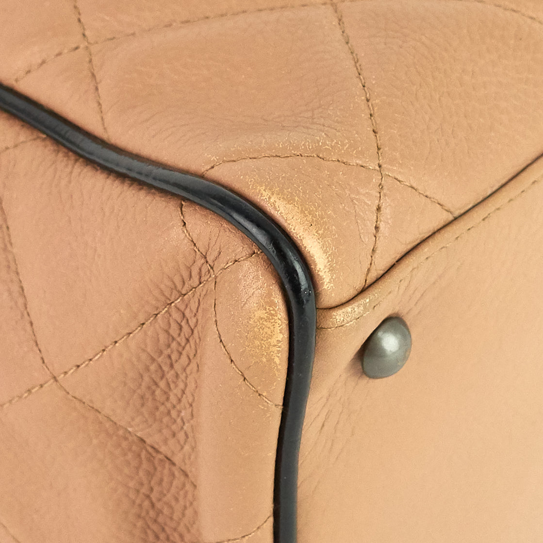 Chanel Boston Caviar Leather Travel Bag