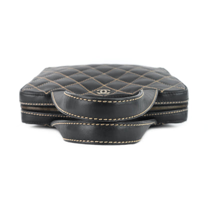Chanel Surpique Top Handles Calfskin Leather Bowler Bag