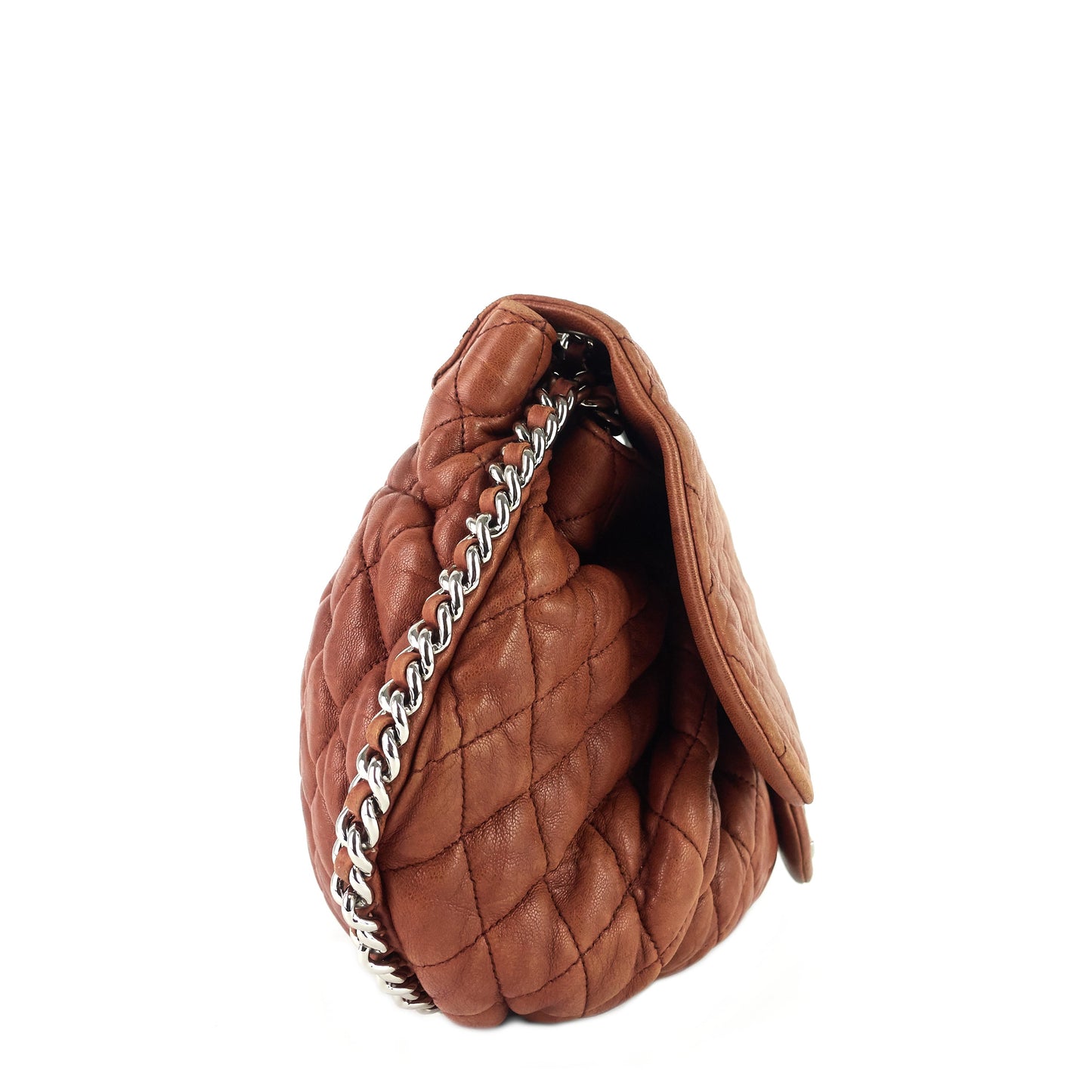 Chanel Chain Around Large Calfskin Leather Flap Bag
