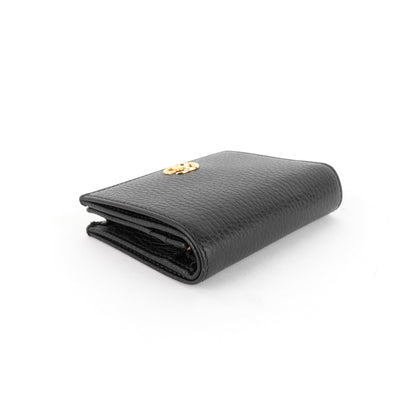 Gucci Marmont Pebbled Calfskin Card Case