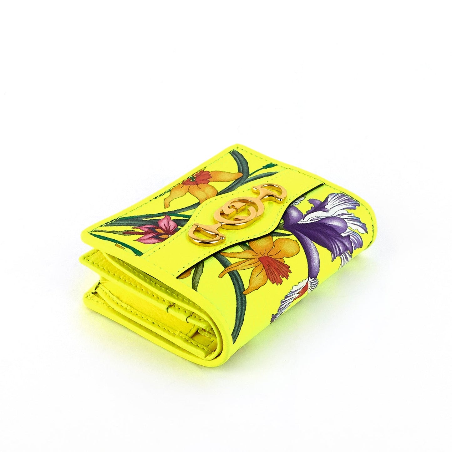 Gucci Flora Coated Canvas Flap Card Case