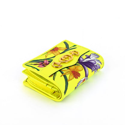 Gucci Flora Coated Canvas Flap Card Case