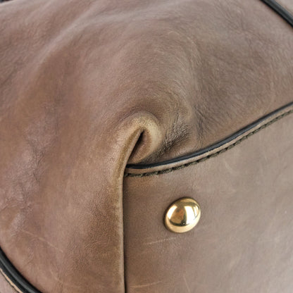 Gucci Raina Web Top Handle Medium Leather Bag