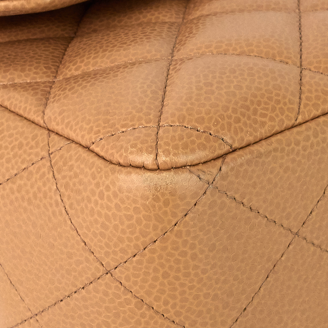 Chanel Double Flap Quilted Caviar Leather Bag