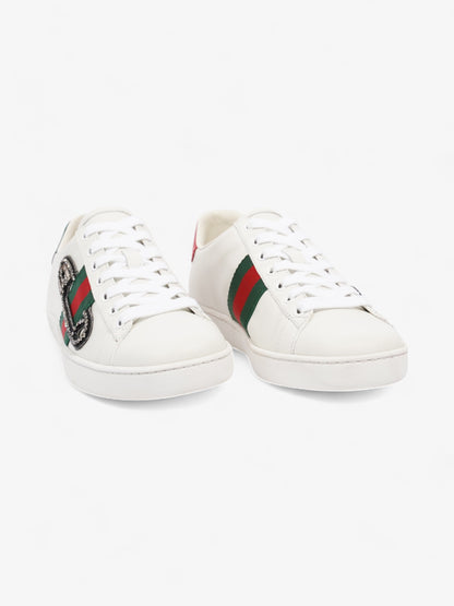 Gucci Ace Low Pin Sneakers White  / Green / Red Leather EU 36.5 UK 3.5