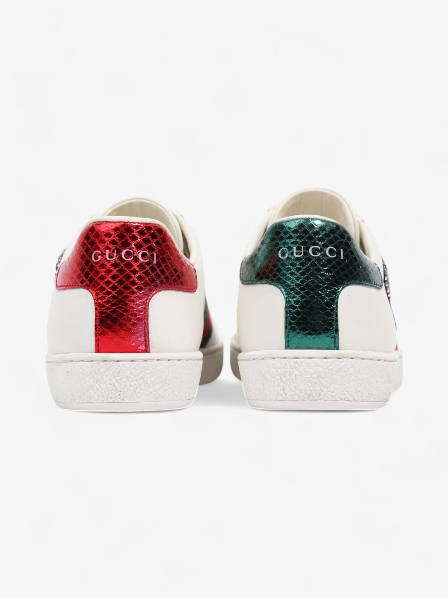 Gucci Ace Low Pin Sneakers White  / Green / Red Leather EU 36.5 UK 3.5