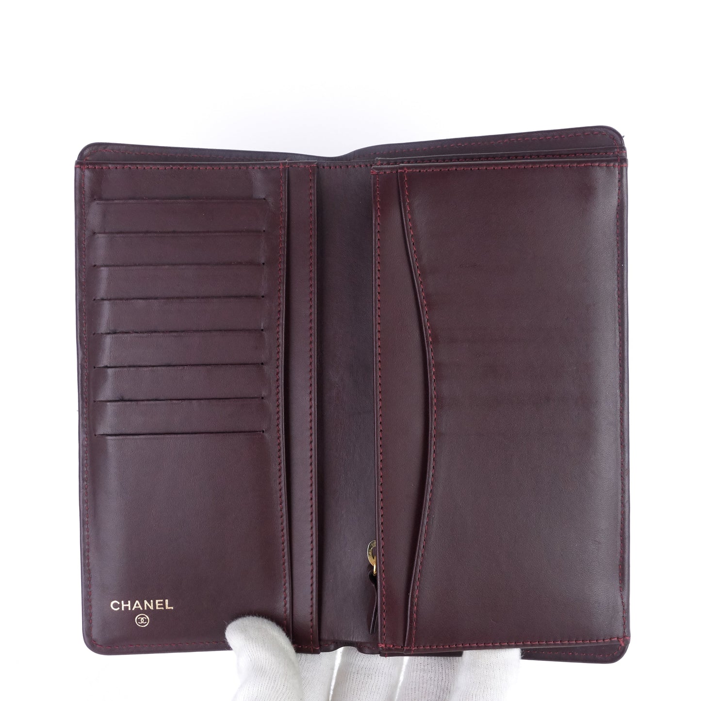 Chanel L-Yen Caviar Leather Wallet