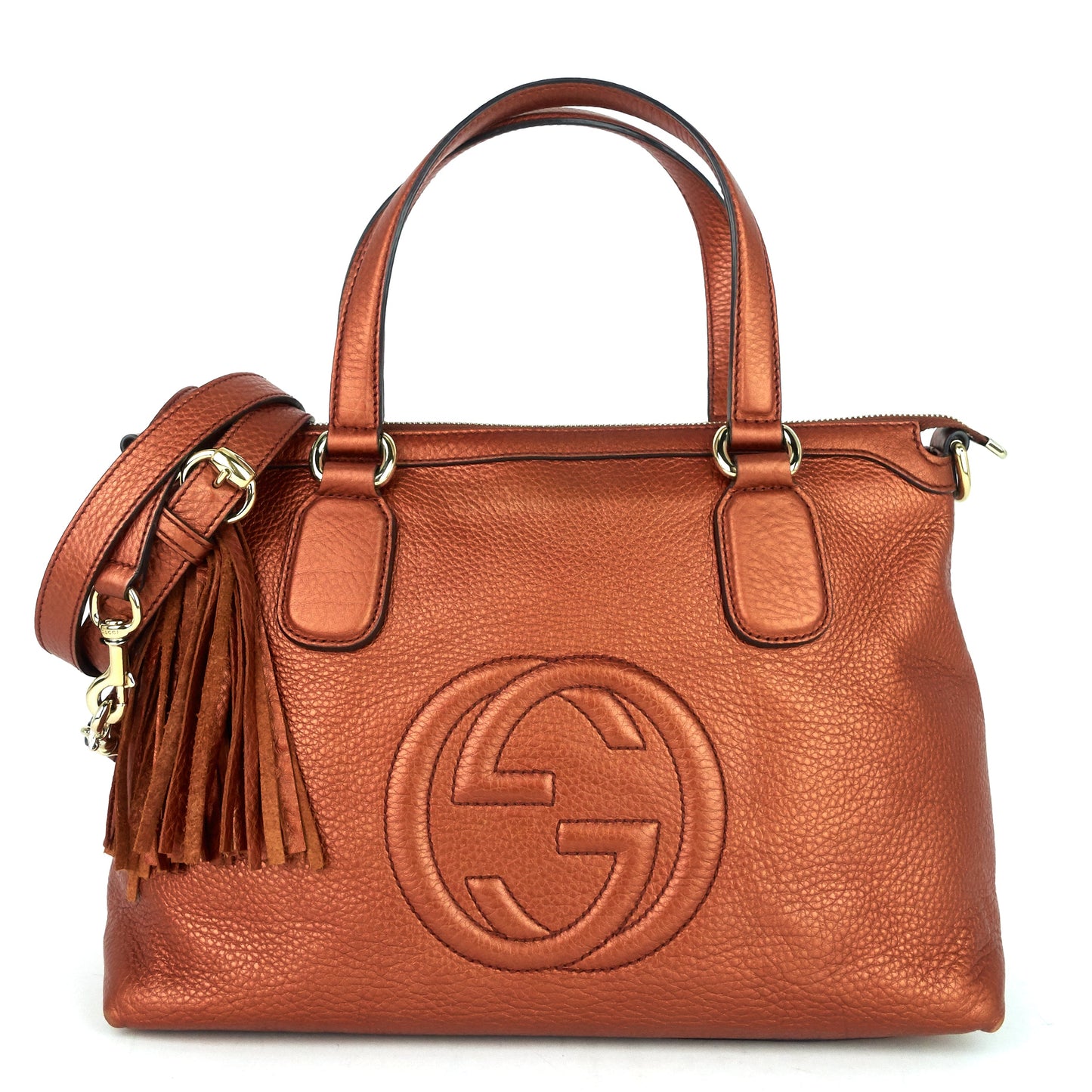 Gucci Soho Convertible Top Handle Small Leather Bag