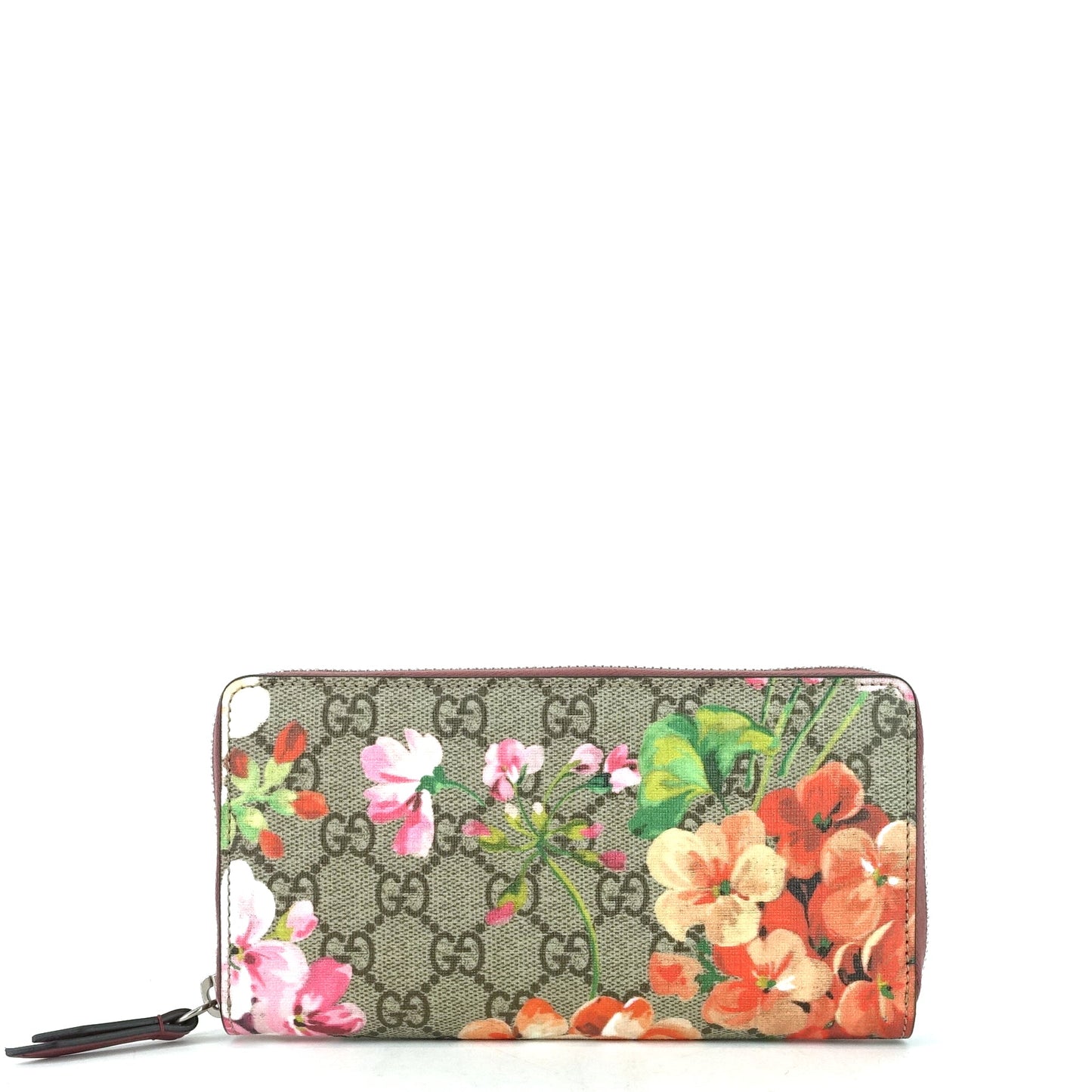 Gucci Blooms Supreme Canvas Zip Around Wallet