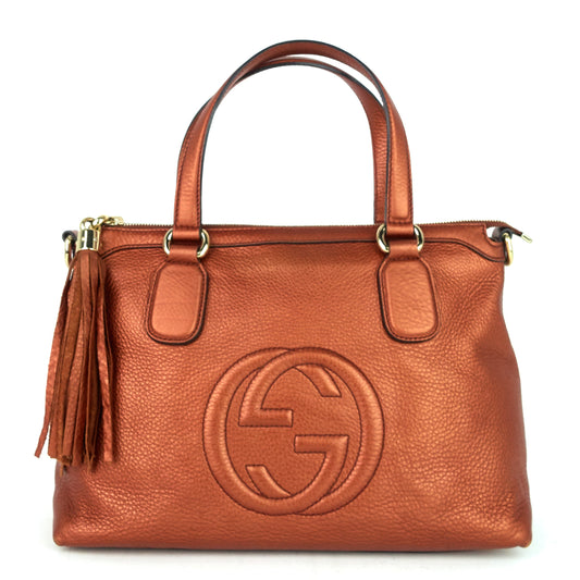 Gucci Soho Convertible Top Handle Small Leather Bag
