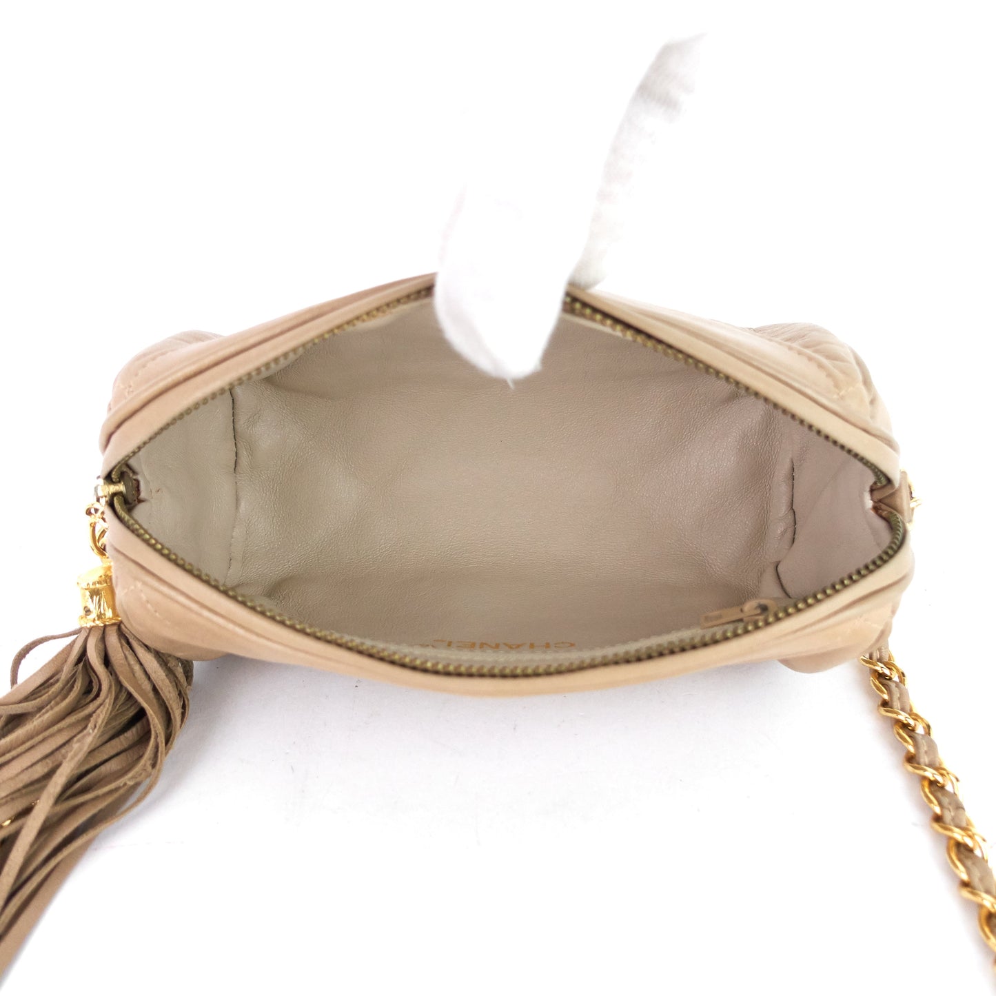 Chanel CC Tassel Lambskin Crossbody Bag