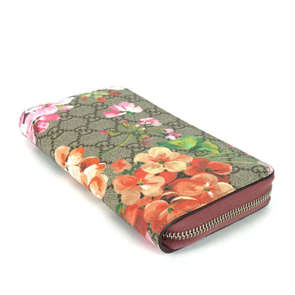 Gucci Blooms Supreme Canvas Zip Around Wallet