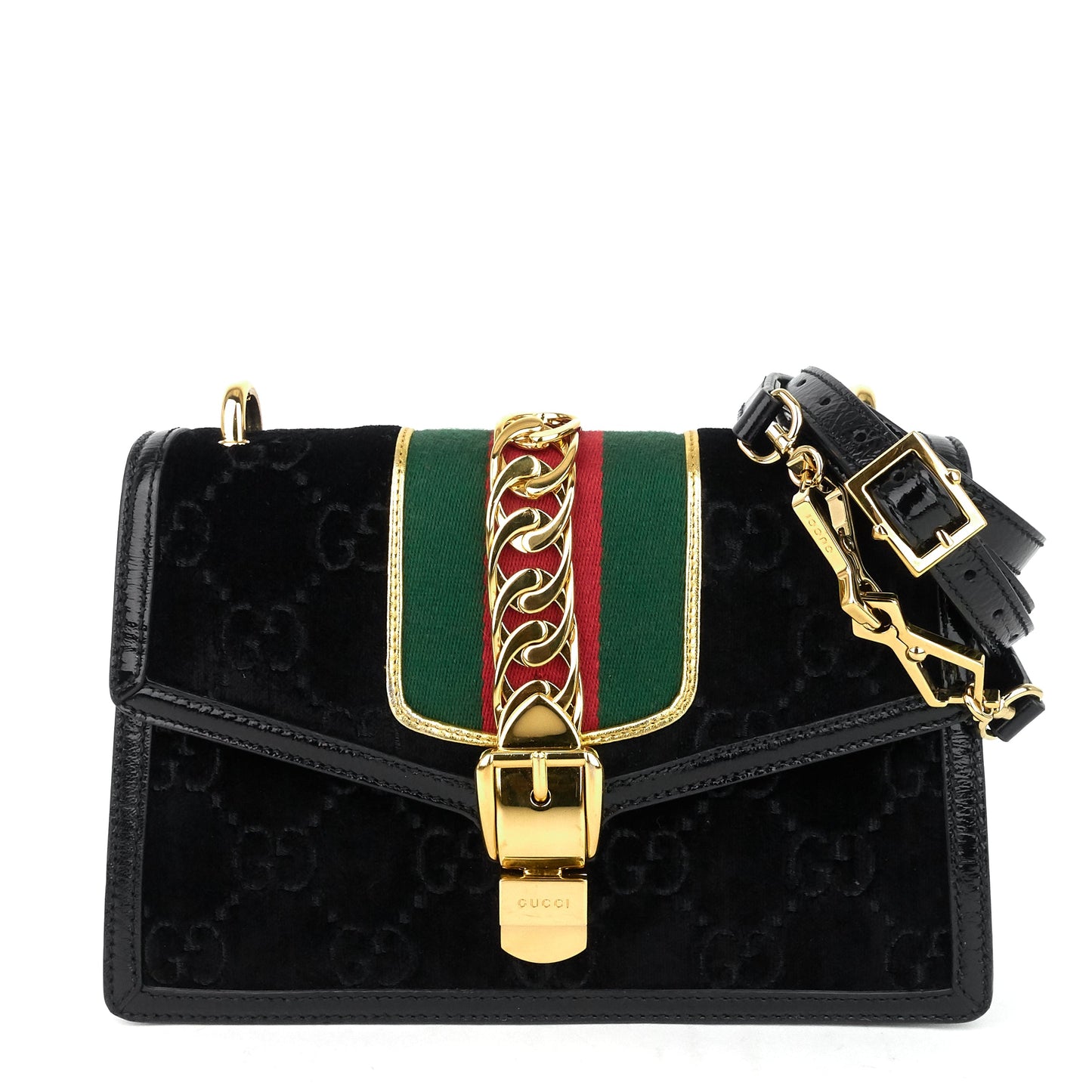Gucci Sylvie Small Monogram Velvet Bag
