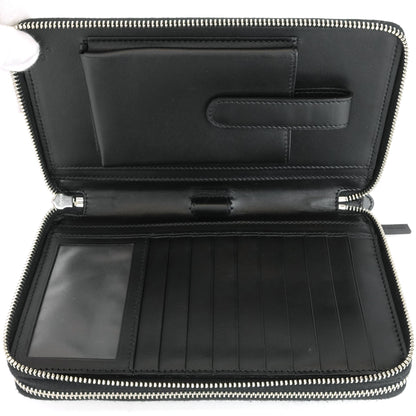 Gucci Monogram Leather Double Zip Travel Organizer Bag