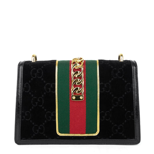Gucci Sylvie Small Monogram Velvet Bag