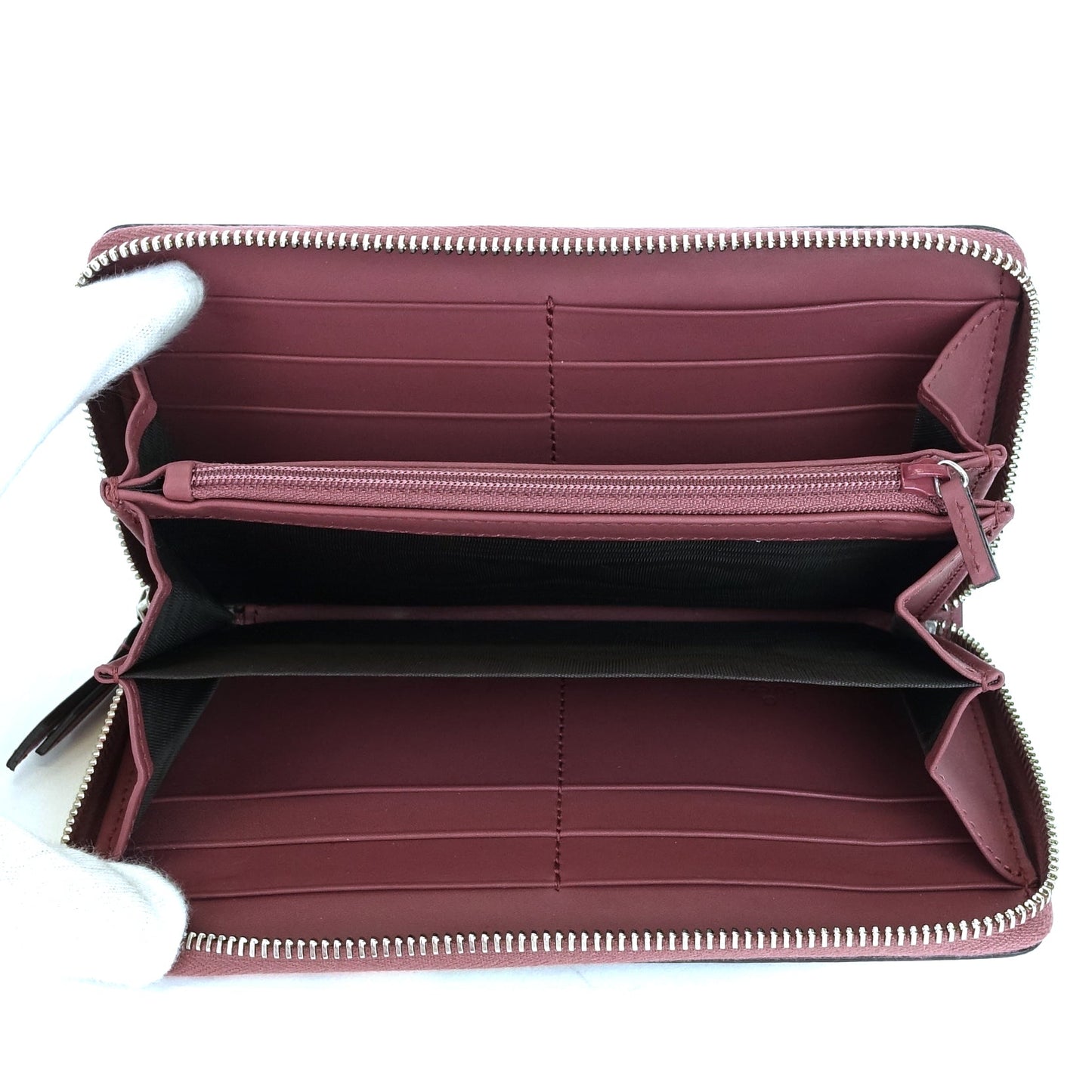 Gucci Blooms Supreme Canvas Zip Around Wallet