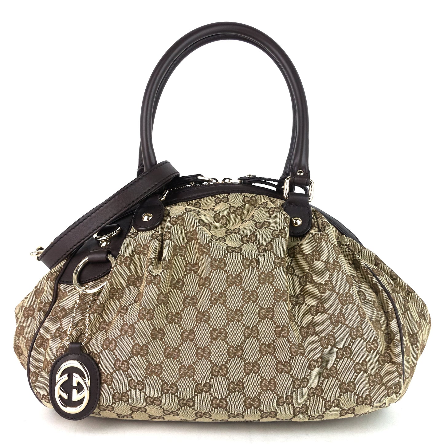Gucci Sukey Monogram Canvas Boston Bag