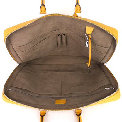 Louis Vuitto Porte-Documents Voyage PM Yellow Taurillon Leather Briefcase Bag