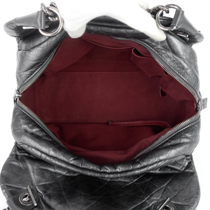 Chanel Pondichery Aged Calfskin Leather Tote Bag