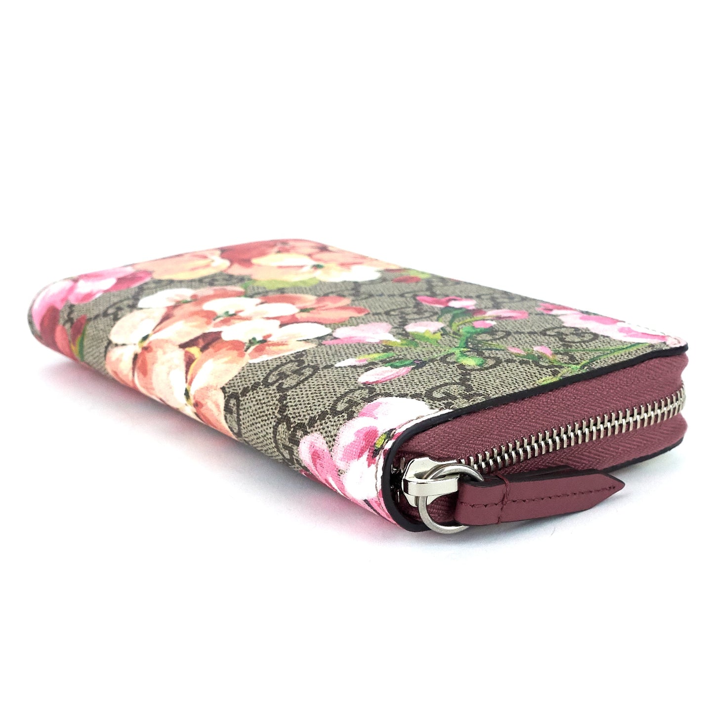 Gucci Blooms Supreme Canvas Zip Around Wallet