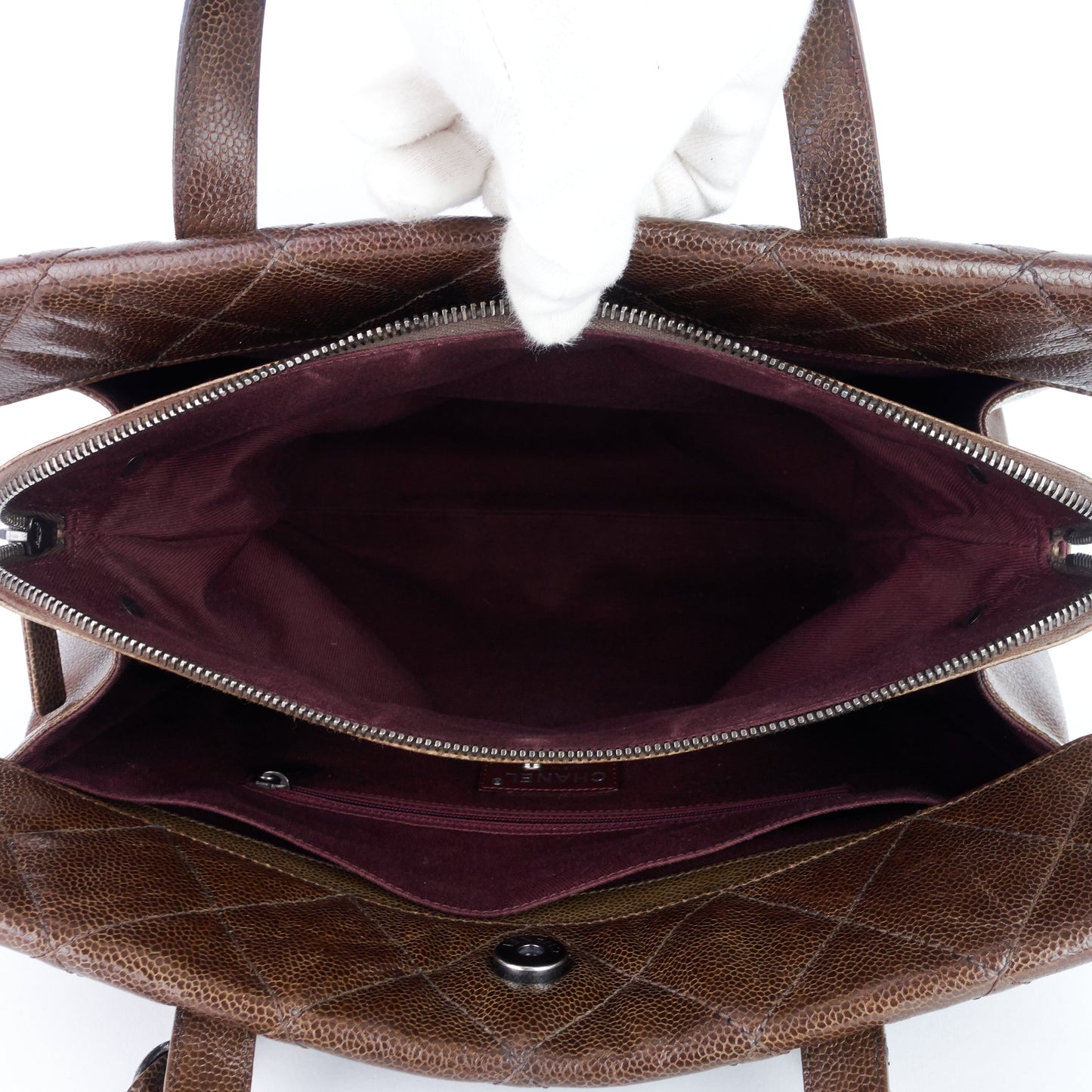 Chanel CC Crave Glazed Caviar Tote Bag