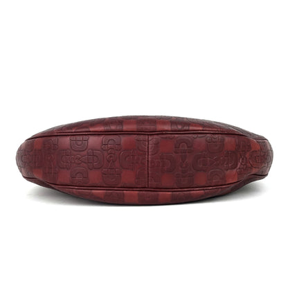 Gucci Bamboo Ring Embossed Leather Bag