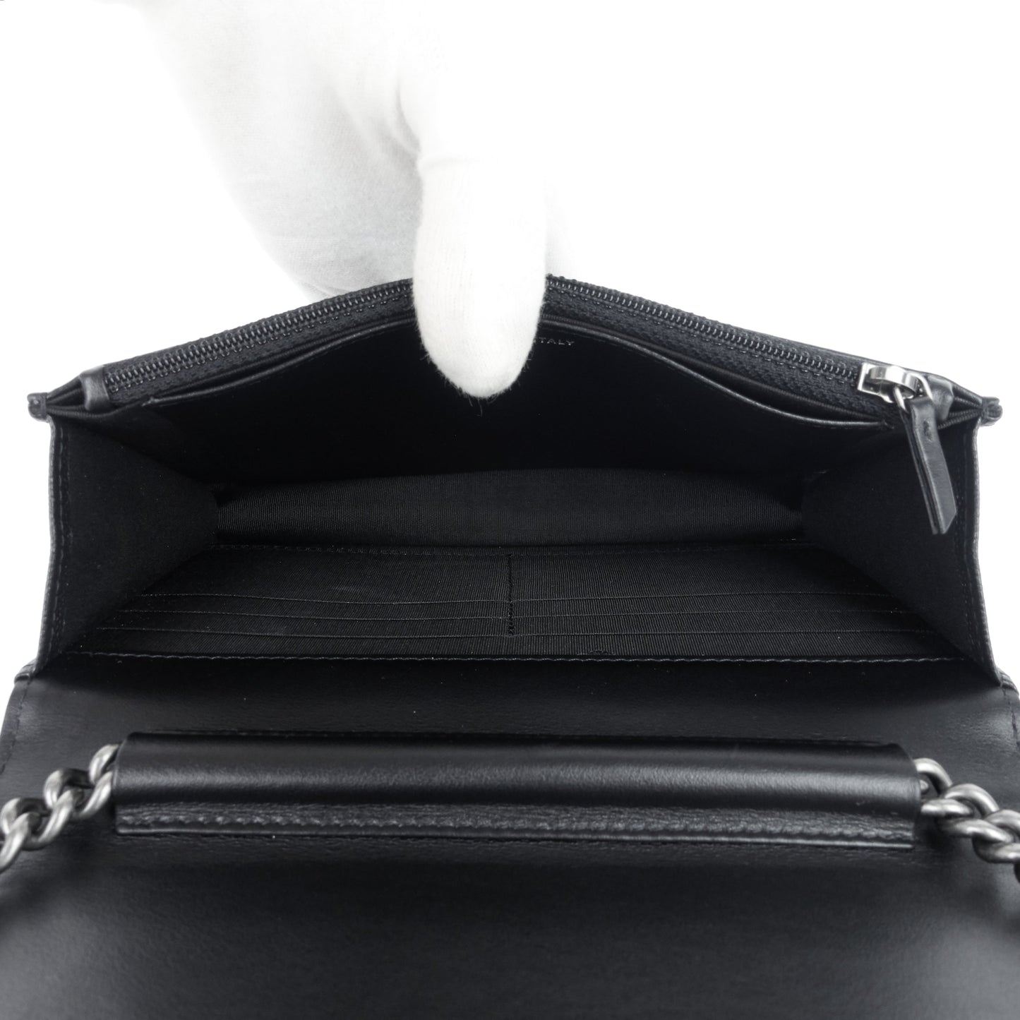 Chanel Boy Caviar Leather Wallet on Chain Bag