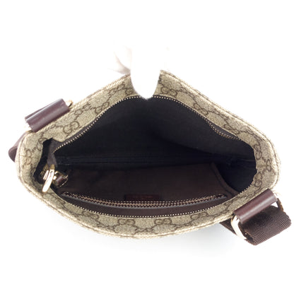Gucci Zip Top Supreme Monogram Canvas Small Messenger Bag