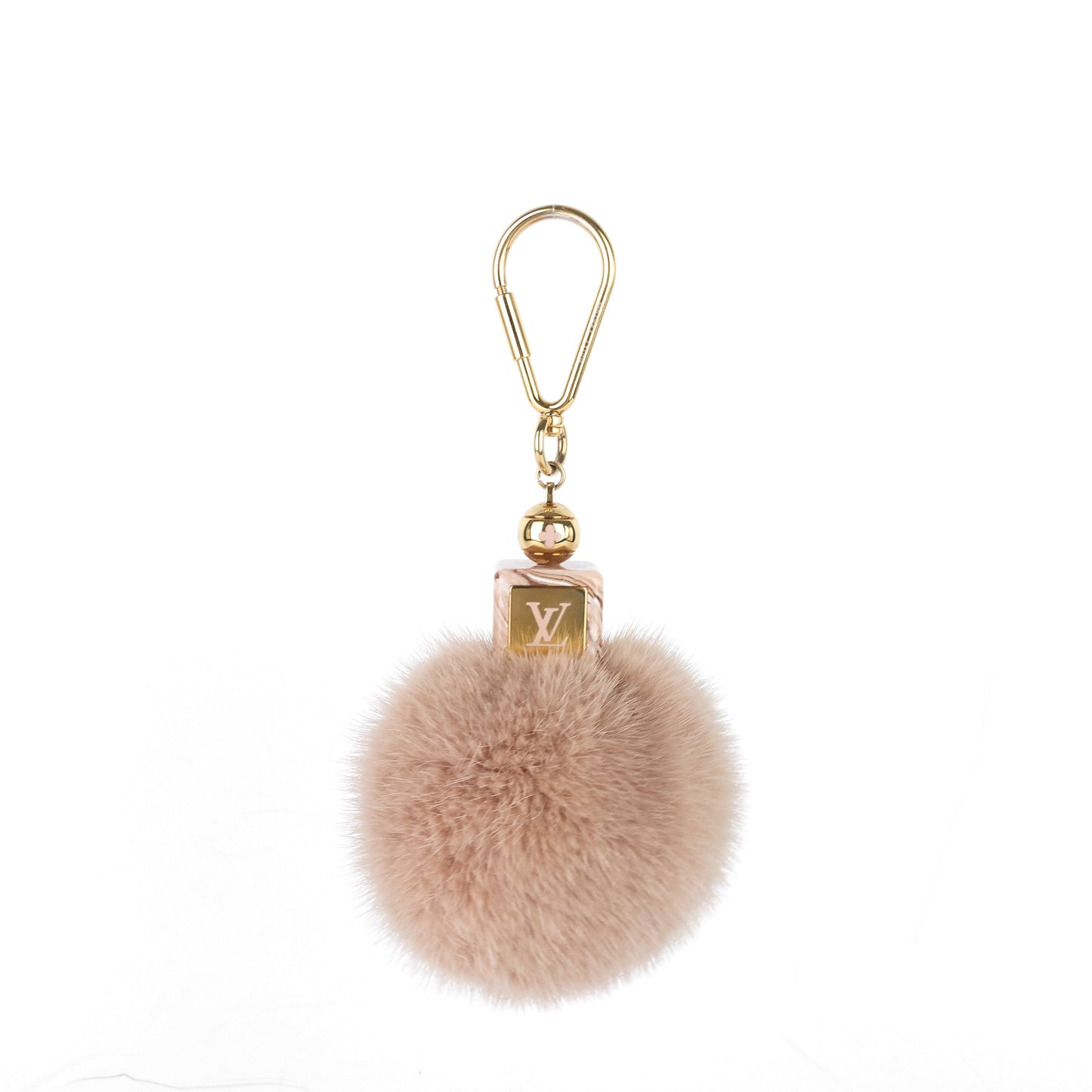 Louis Vuitto Mink Fur Fluffy Bag Charm