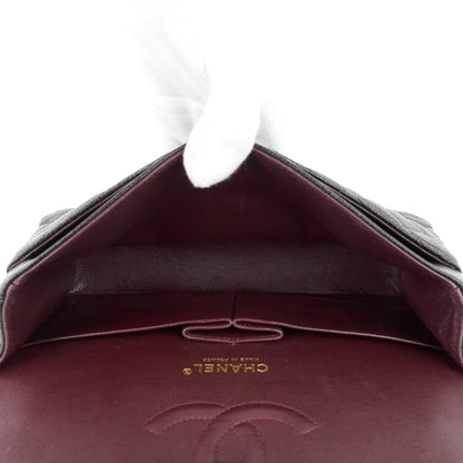Chanel Double Flap Quilted Caviar Leather Bag