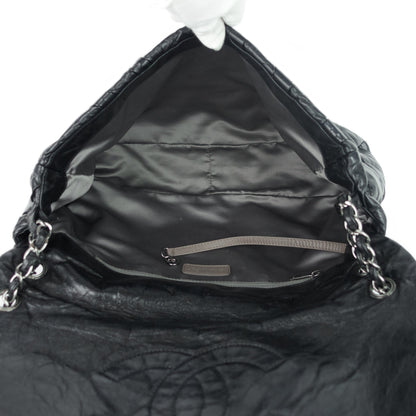 Chanel Twisted Flap Maxi Glazed Calfskin Leather Bag