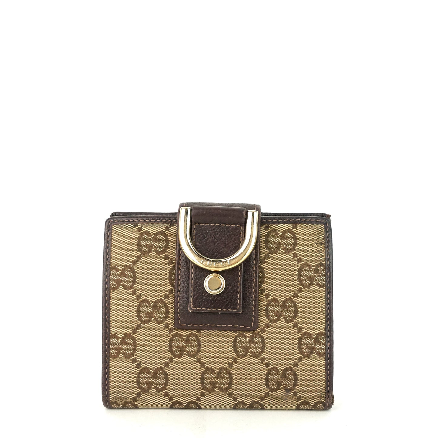 Gucci GG Canvas D-Ring Compact Wallet